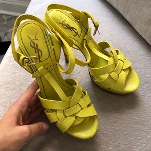 YSL stiletto yellow heals. Size 38